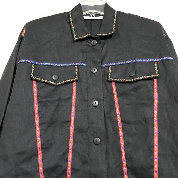 Brett Harrison Vintage Oversized Linen Button Up - Picture 7 of 14